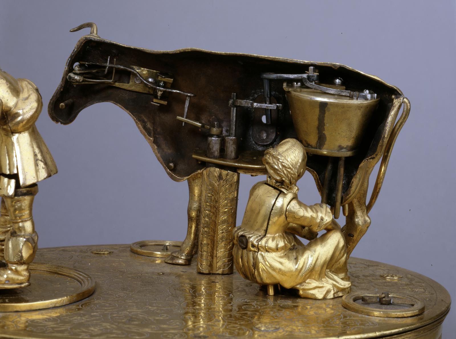 cow clock interior